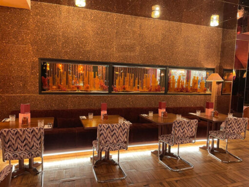 Row of Aquariums in Restaurant (80)