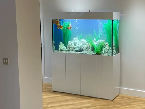 Free Standing Aquarium in White Gloss (84)